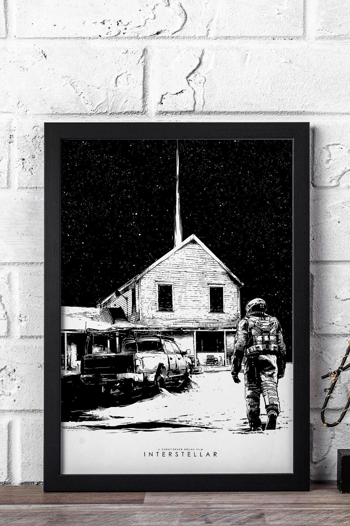 Interstellar Çerçeveli Tablo - Yıldızlararası Film Posteri Tablo