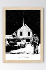 Interstellar Çerçeveli Tablo - Yıldızlararası Film Posteri Tablo