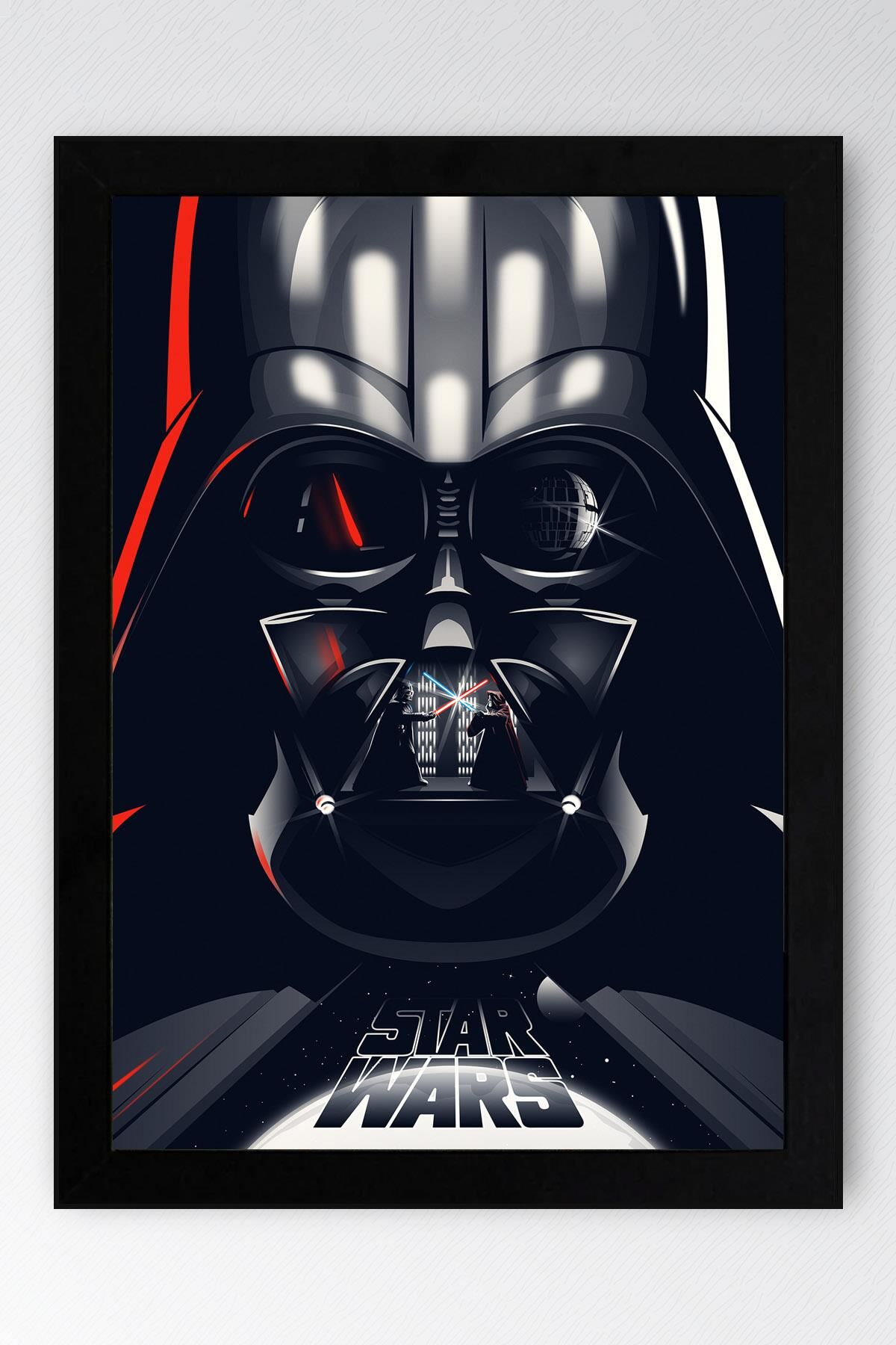 Star Wars Darth Vader Çerçeveli Tablo - Uzay Savaşları Fim Posteri Tablo