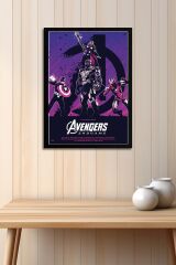 Avengers Çerçeveli Tablo - Yenilmezler Marvel Poster Tablo