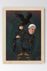 Game of Thrones Bran Hodor Çerçeveli Tablo - Taht Oyunları Dizi Posteri Tablo