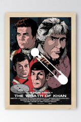 Star Trek Çerçeveli Tablo - Uzay Yolu Fim Posteri Tablo 15x21 - Kayın