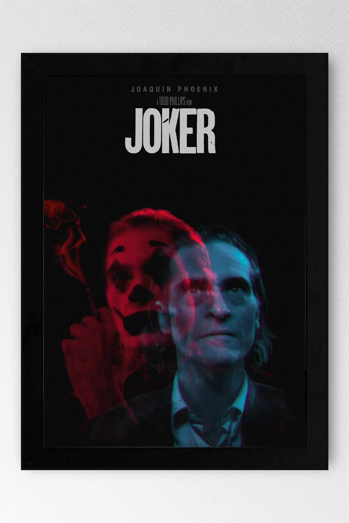 Joker Çerçeveli Tablo - Film Posteri Tablo 21x30 - Siyah