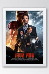 Iron Man Çerçeveli Tablo - Demir Adam Marvel Film Posteri Tablo