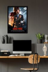 Iron Man Çerçeveli Tablo - Demir Adam Marvel Film Posteri Tablo