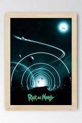 Rick and Morty Çerçeveli Tablo - Rick and Morty Animasyon Fim Posteri Tablo