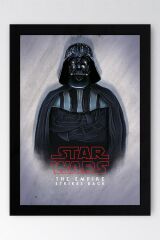 Star Wars Darth Vader Çerçeveli Tablo - Uzay Savaşları Fim Posteri Tablo