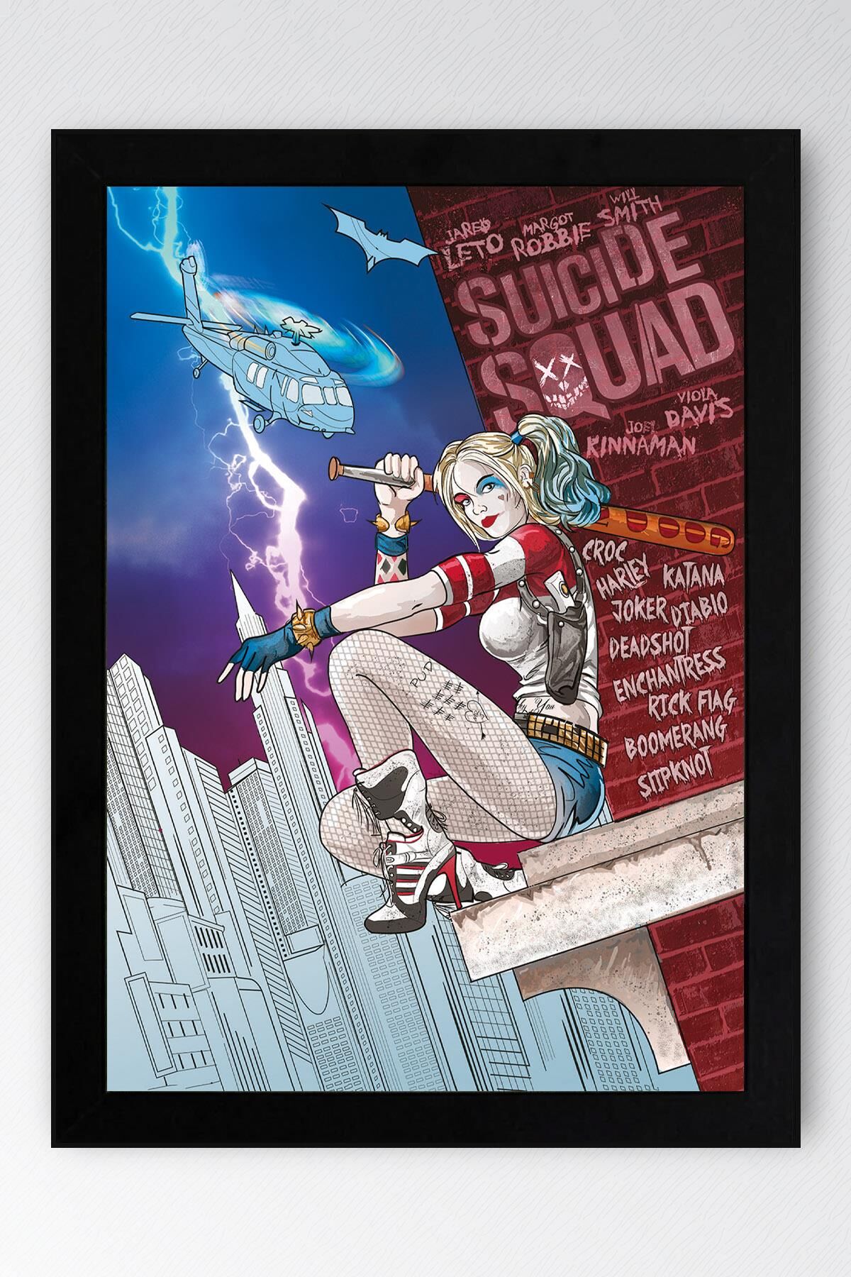 Harley Quinn Çerçeveli Tablo - Suicide Squad Film Posteri Tablo
