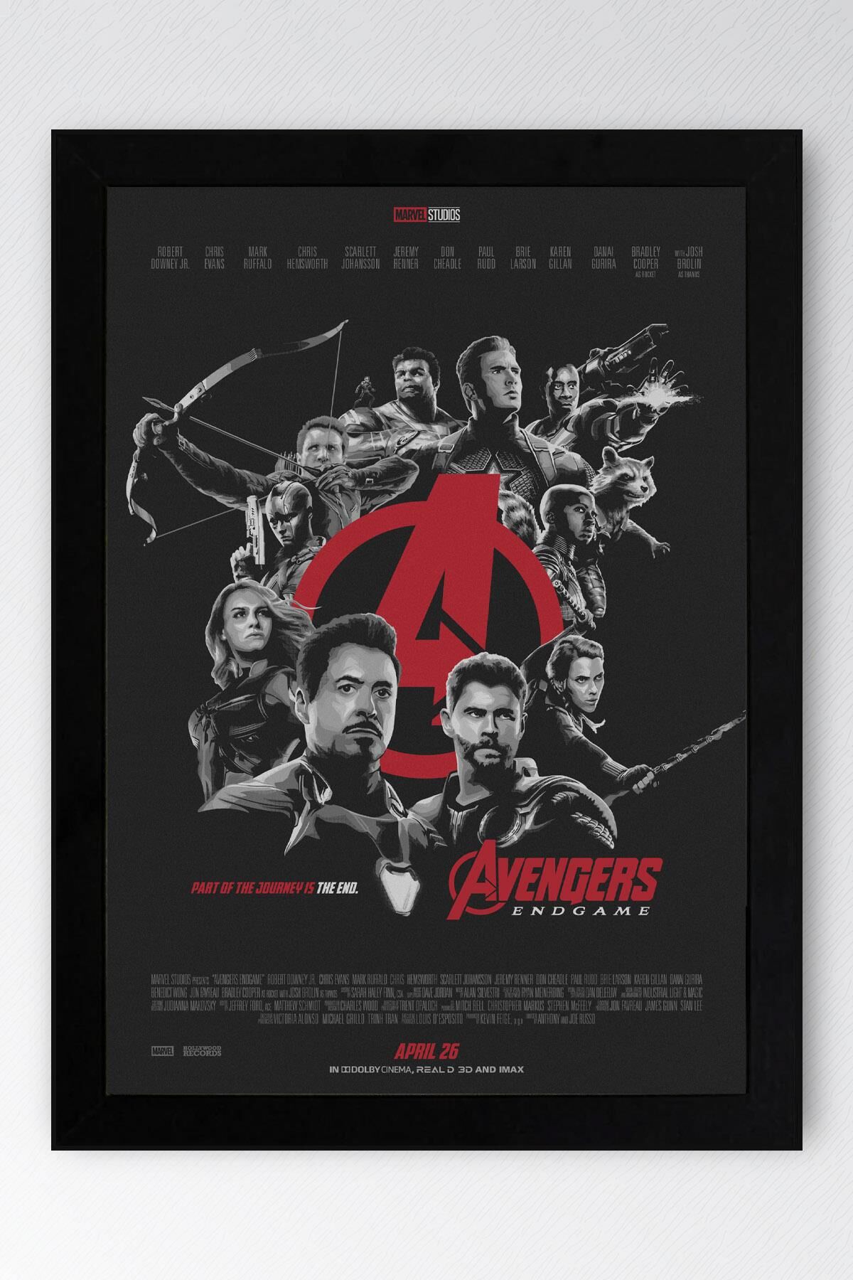 Avengers Çerçeveli Tablo - Yenilmezler Marvel Poster Tablo