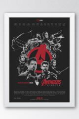 Avengers Çerçeveli Tablo - Yenilmezler Marvel Poster Tablo
