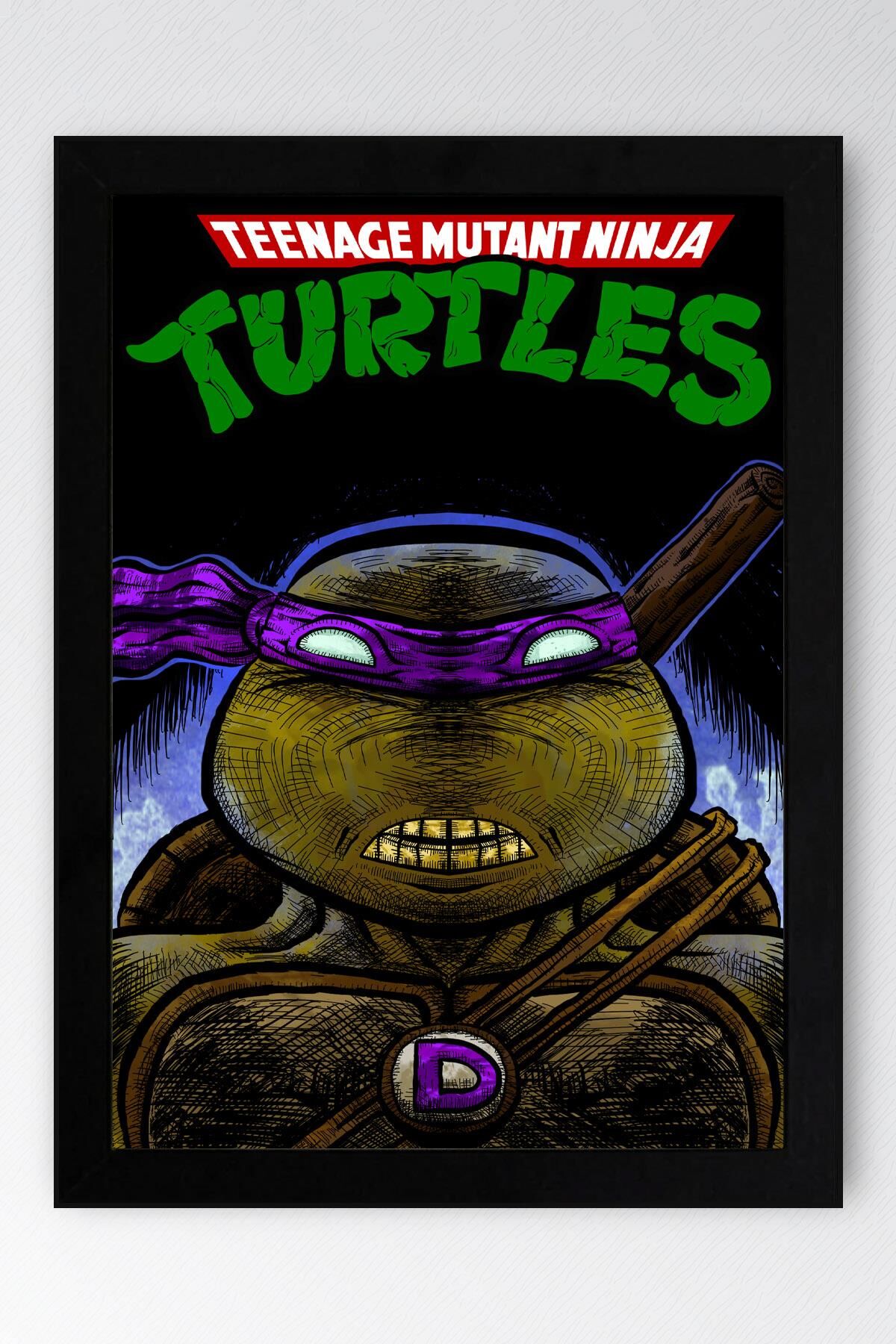 Ninja Kaplumbağalar Donatello Çerçeveli Tablo - Teenage Mutant Ninja Turtles Film Posteri Tablo
