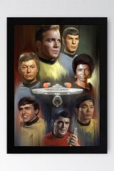 Star Trek Çerçeveli Tablo - Uzay Yolu Fim Posteri Tablo