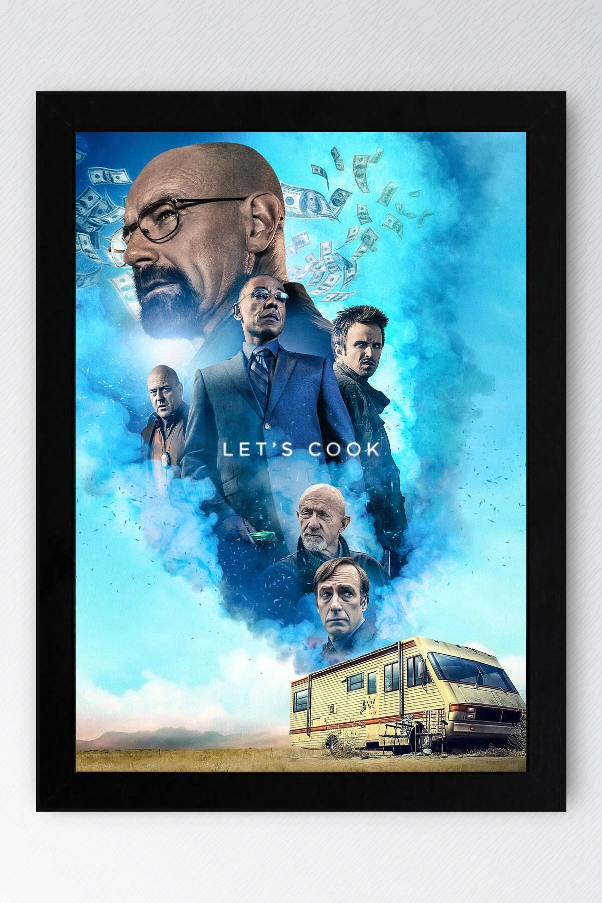 Breaking Bad Çerçeveli Tablo -Lets Cook Poster Tablo