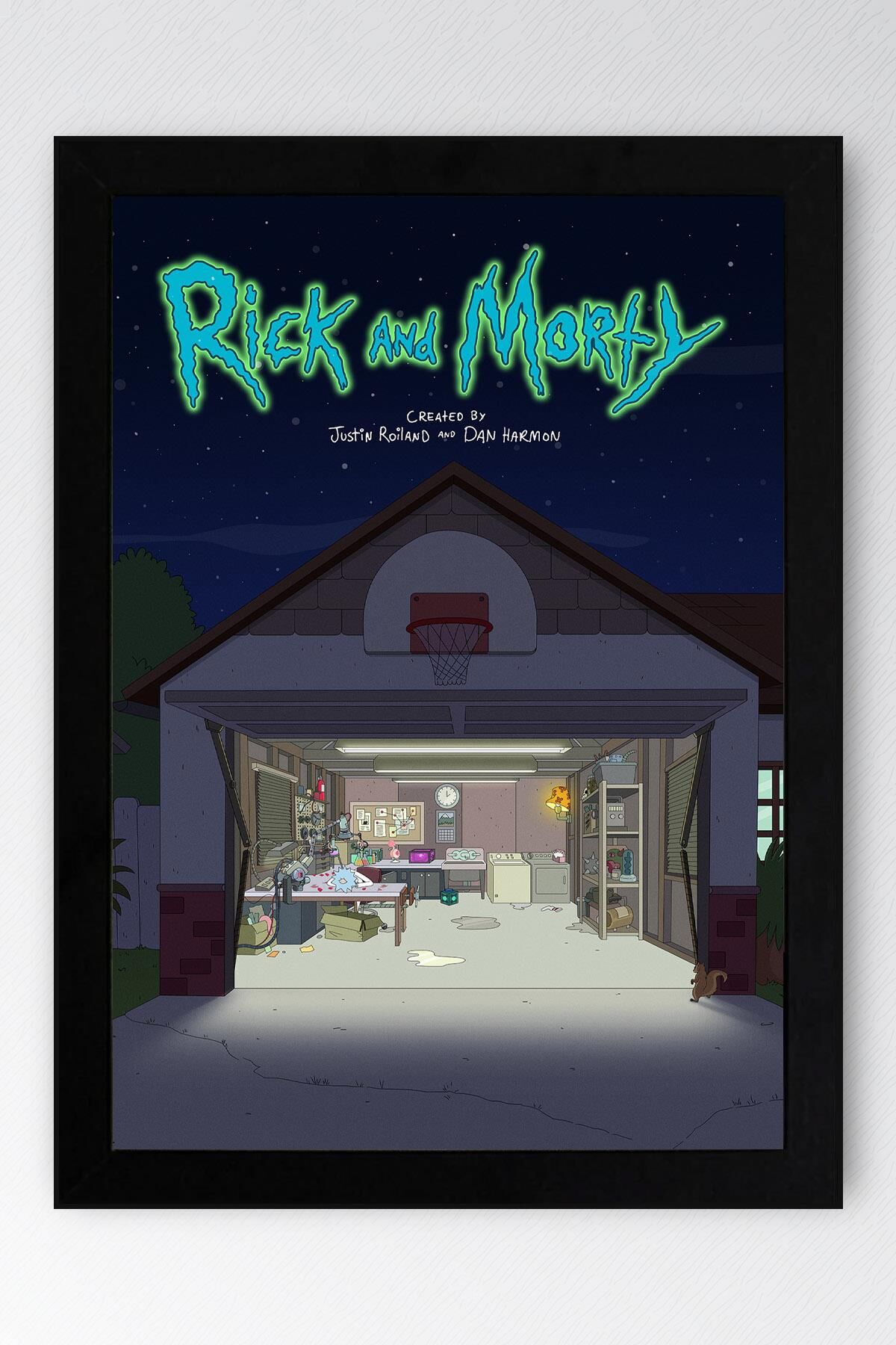 Rick and Morty Çerçeveli Tablo - Rick and Morty Animasyon Fim Posteri Tablo
