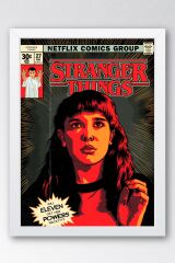Stranger Things Çerçeveli Tablo -Çizgi Roman Kapağı Tasarımlı Poster Tablo