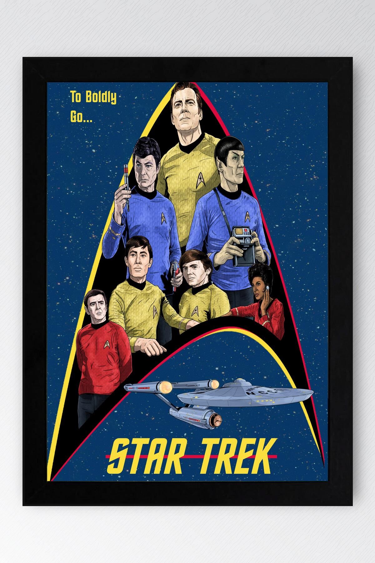 Star Trek Çerçeveli Tablo - Uzay Yolu Fim Posteri Tablo