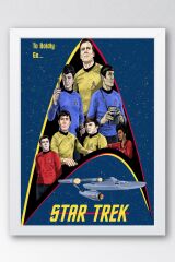 Star Trek Çerçeveli Tablo - Uzay Yolu Fim Posteri Tablo