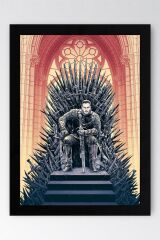 Game of Thrones Iron Throne Çerçeveli Tablo - Taht Oyunları Dizi Posteri Tablo
