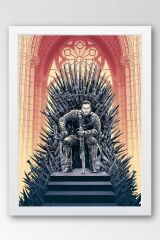 Game of Thrones Iron Throne Çerçeveli Tablo - Taht Oyunları Dizi Posteri Tablo