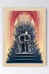 Game of Thrones Iron Throne Çerçeveli Tablo - Taht Oyunları Dizi Posteri Tablo