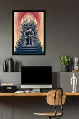 Game of Thrones Iron Throne Çerçeveli Tablo - Taht Oyunları Dizi Posteri Tablo