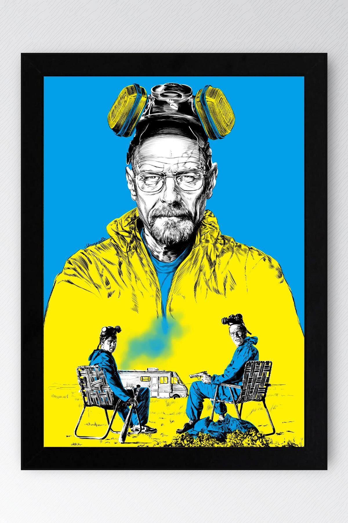 Breaking Bad Çerçeveli Tablo - Dizi Afişi Poster Tablo