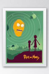 Rick and Morty Çerçeveli Tablo - Rick and Morty Animasyon Fim Posteri Tablo
