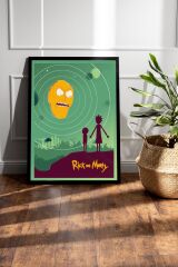 Rick and Morty Çerçeveli Tablo - Rick and Morty Animasyon Fim Posteri Tablo