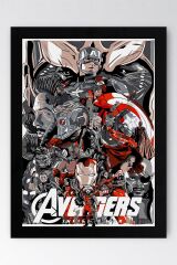 Avengers Çerçeveli Tablo - Yenilmezler Marvel Poster Tablo