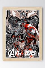 Avengers Çerçeveli Tablo - Yenilmezler Marvel Poster Tablo