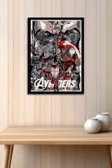Avengers Çerçeveli Tablo - Yenilmezler Marvel Poster Tablo