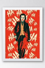 Joker Ha Ha Ha Çerçeveli Tablo - Film Posteri Tablo