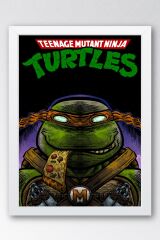 Ninja Kaplumbağalar Michelangelo Çerçeveli Tablo - Teenage Mutant Ninja Turtles Film Posteri Tablo