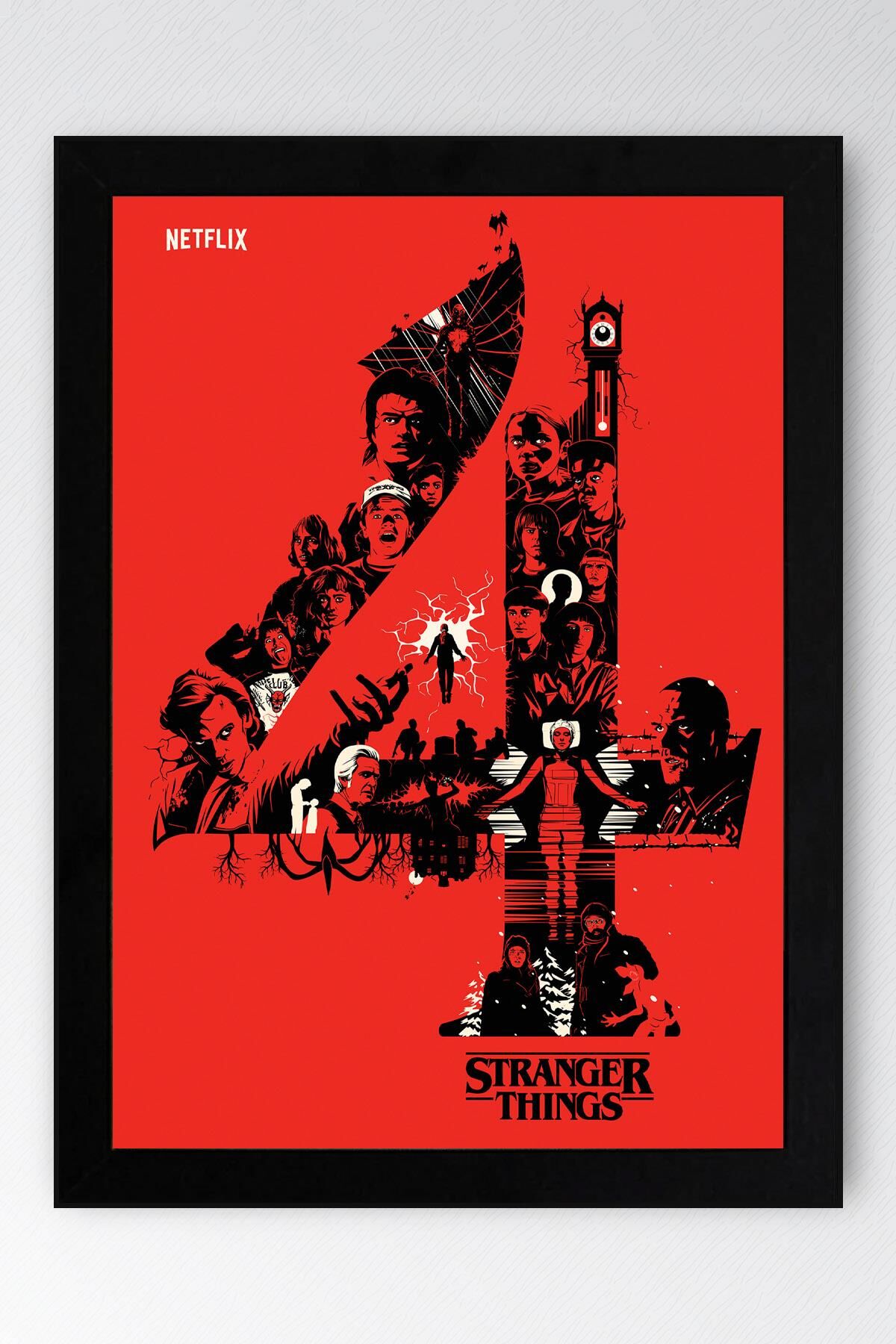 Stranger Things Çerçeveli Tablo - Dizi Posteri Tablo