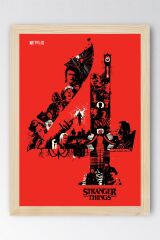 Stranger Things Çerçeveli Tablo - Dizi Posteri Tablo