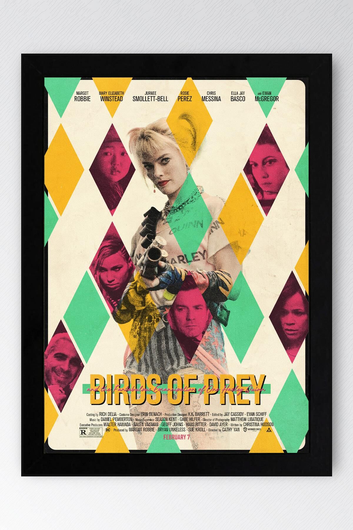 Harley Quinn Çerçeveli Tablo - Yırtıcı Kuşlar Film Posteri Tablo