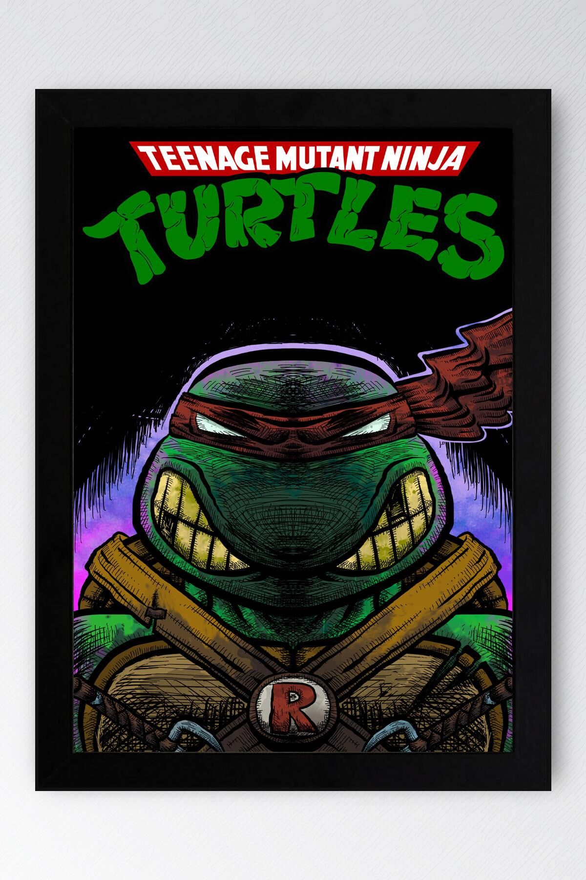 Ninja Kaplumbağalar Raphael Çerçeveli Tablo - Teenage Mutant Ninja Turtles Film Posteri Tablo