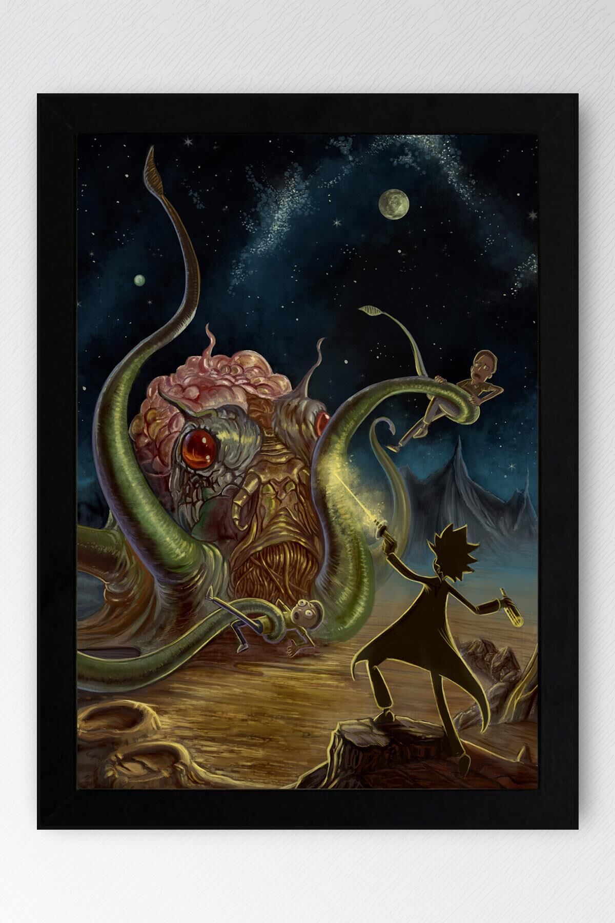 Rick and Morty Çerçeveli Tablo - Rick and Morty Animasyon Fim Posteri Tablo