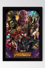 Avengers Çerçeveli Tablo - Yenilmezler Marvel Poster Tablo
