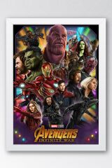 Avengers Çerçeveli Tablo - Yenilmezler Marvel Poster Tablo