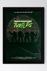 Ninja Kaplumbağalar Çerçeveli Tablo - Teenage Mutant Ninja Turtles Film Posteri Tablo