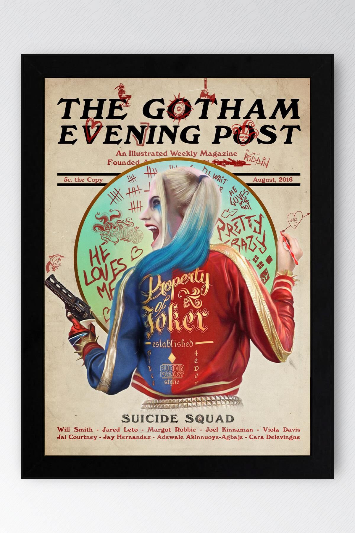 Harley Quinn Çerçeveli Tablo - Suicide Squad Film Posteri Tablo