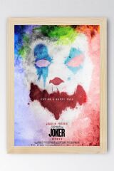 Joker Çerçeveli Tablo - Film Posteri Tablo 50x70 - Kayın