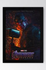Avengers Çerçeveli Tablo - Kaptan Amerika Yenilmezler Marvel Poster Tablo