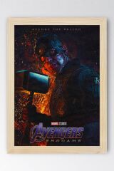 Avengers Çerçeveli Tablo - Kaptan Amerika Yenilmezler Marvel Poster Tablo