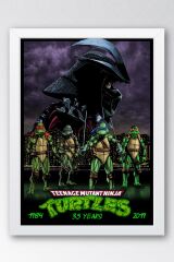 Ninja Kaplumbağalar Çerçeveli Tablo - Teenage Mutant Ninja Turtles Film Posteri Tablo