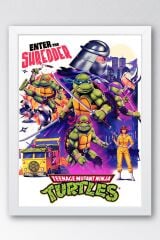Ninja Kaplumbağalar Çerçeveli Tablo - Teenage Mutant Ninja Turtles Film Posteri Tablo