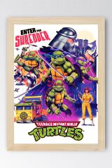 Ninja Kaplumbağalar Çerçeveli Tablo - Teenage Mutant Ninja Turtles Film Posteri Tablo