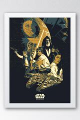 Star Wars Çerçeveli Tablo - Uzay Savaşları 4 Yeni Bir Umut Fim Posteri Tablo