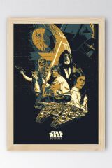 Star Wars Çerçeveli Tablo - Uzay Savaşları 4 Yeni Bir Umut Fim Posteri Tablo